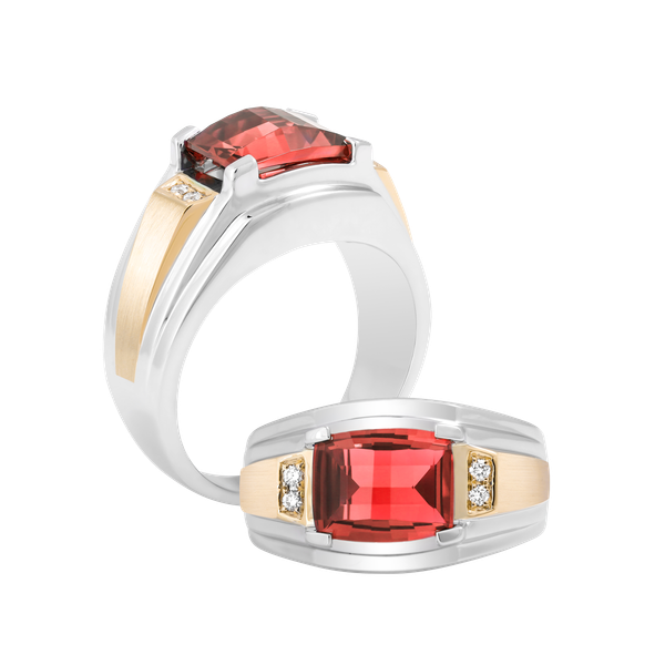 Nhẫn nam kim cương tấm vàng 14K Hemera S.GAR WY