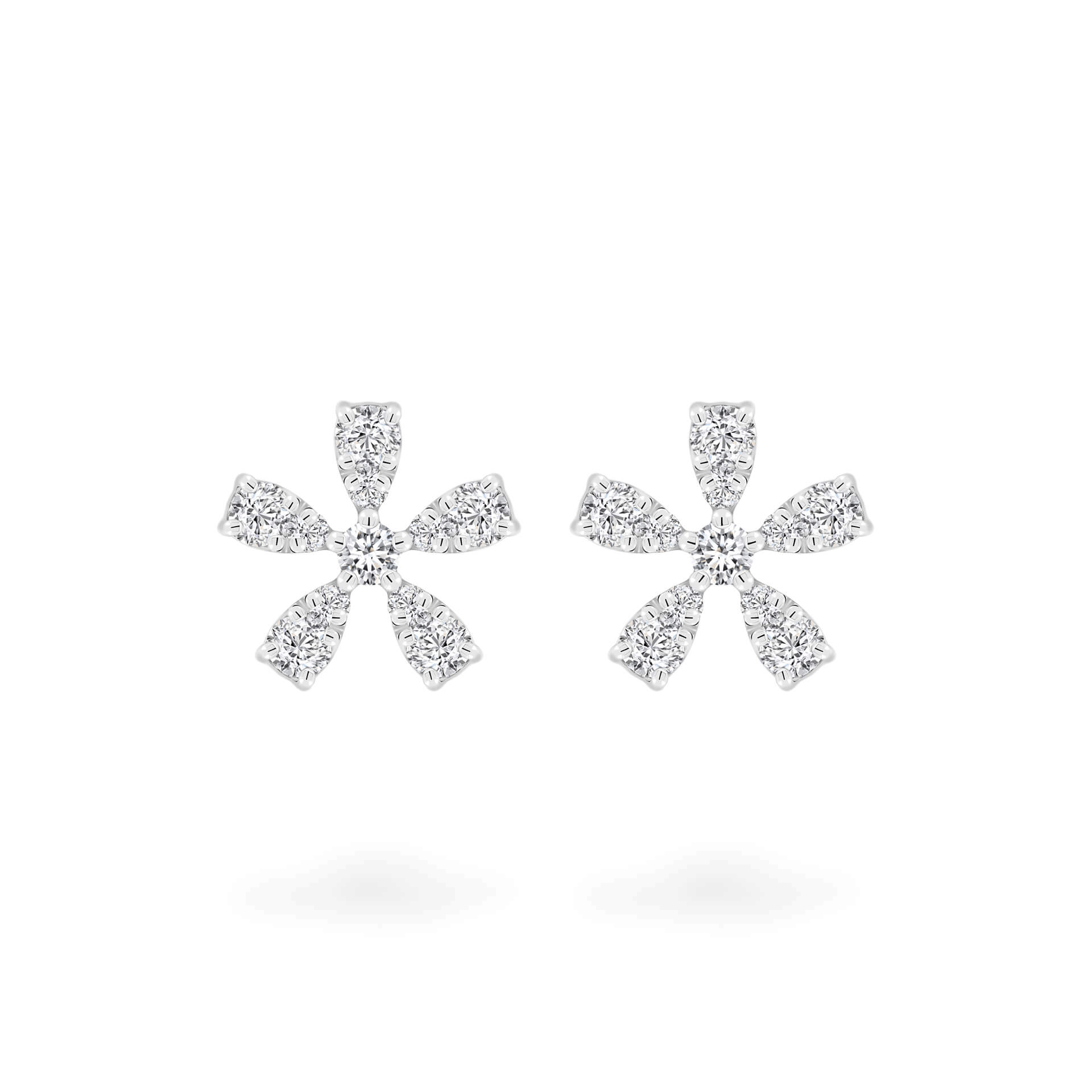 Hoa tai kim cương viên vàng 14K Intimite TD