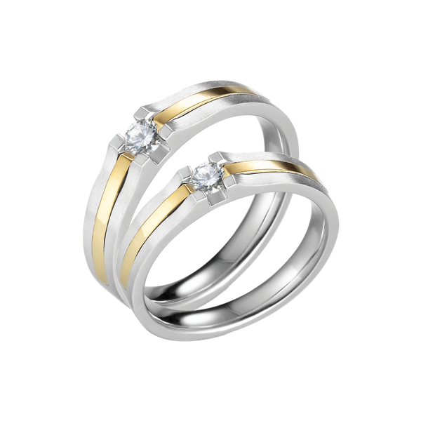 Nhẫn cưới nữ kim cương vàng 14K Datary N10p F