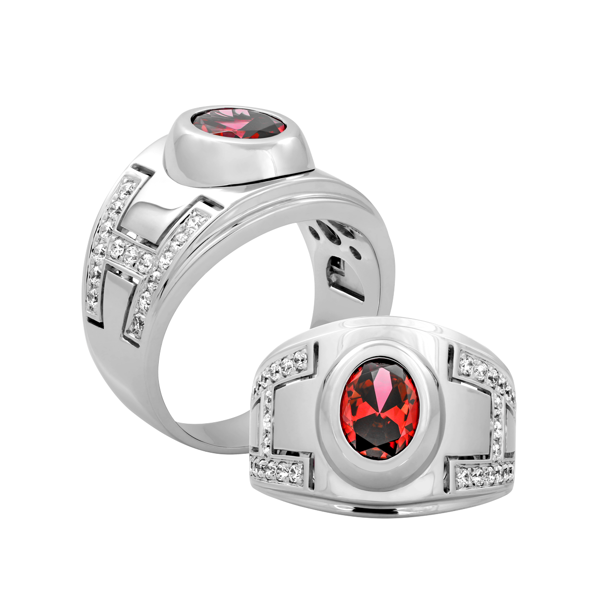 Nhẫn nam đính đá màu Ruby vàng 14K Pride S.Rub W GVRG0196539