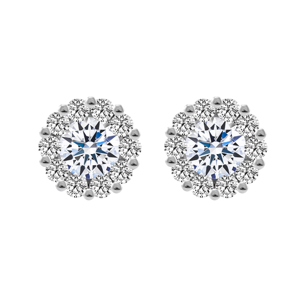 Hoa tai đính đá CZ vàng 14K Summer S 2C