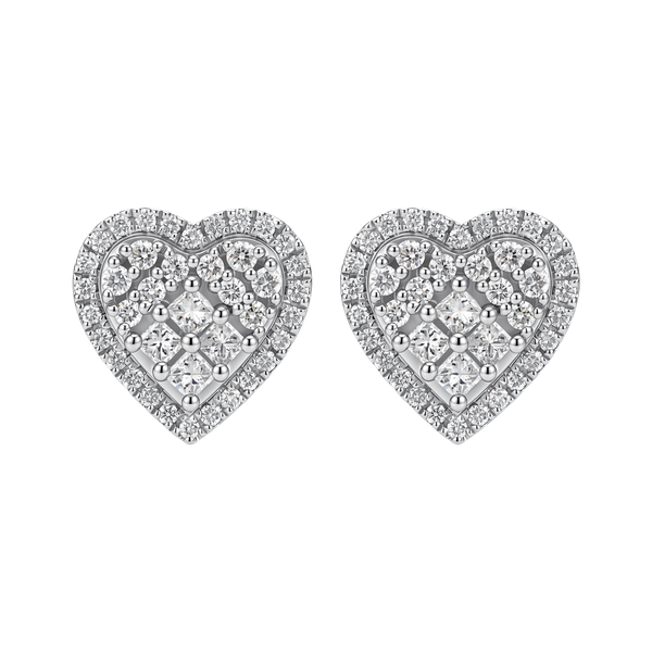 Hoa tai kim cương viên vàng 14K Heartbliss TD
