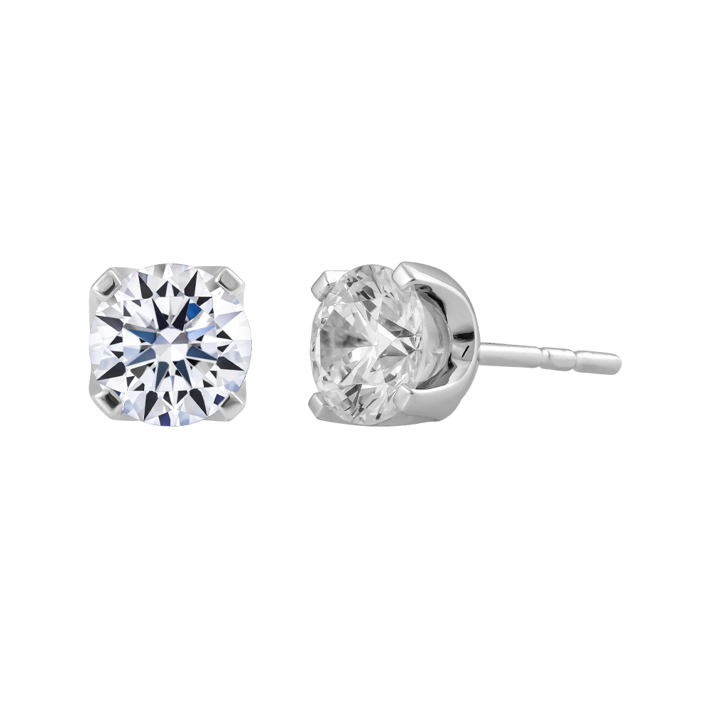 Hoa tai đính đá CZ vàng 14K Mineral 5C