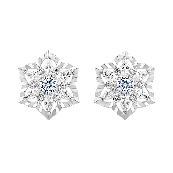 Hoa tai đính đá CZ vàng 14K Ferity 2C