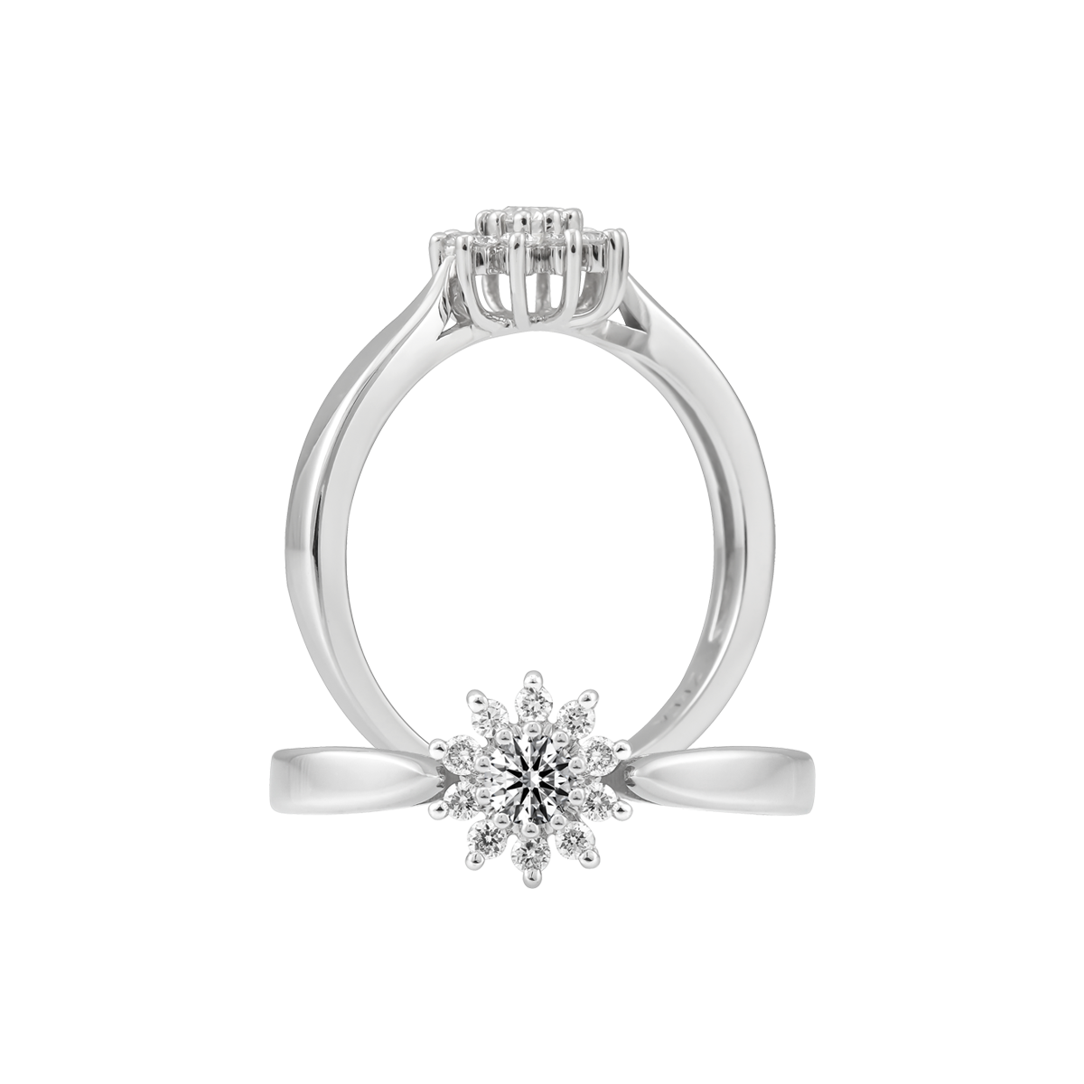 Nhẫn nữ kim cương tấm vàng 14K Amuse N 2C