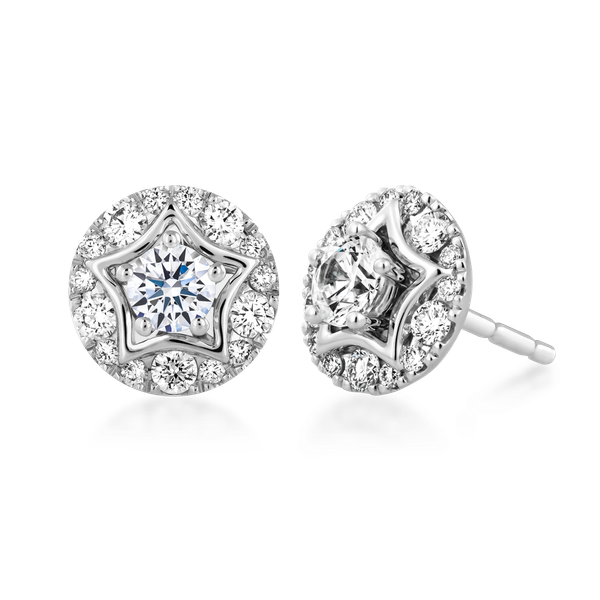 Hoa tai kim cương tấm vàng 14K Ryshia 5C