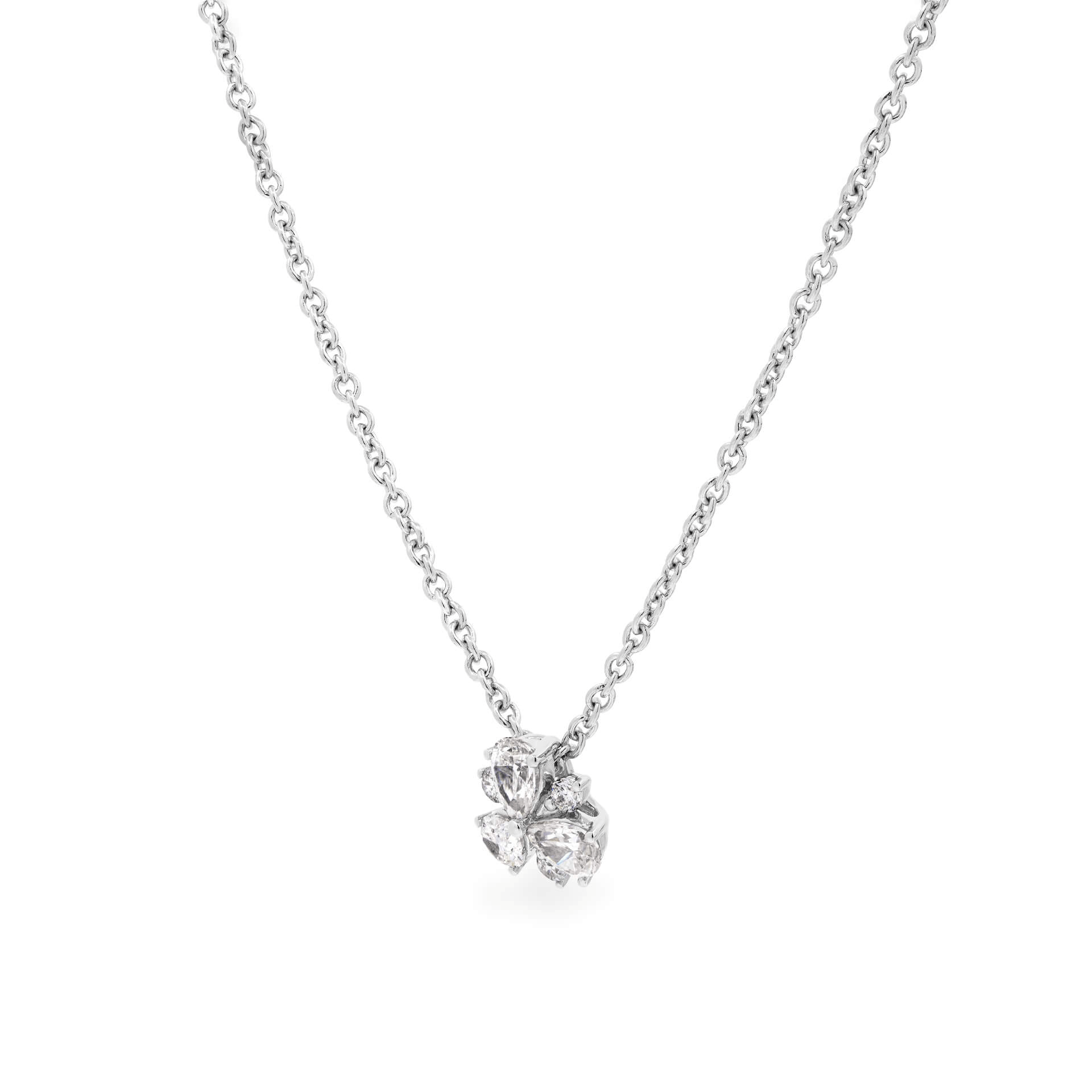 Dây liền mặt kim cương viên vàng 14K Jena A128 TD
