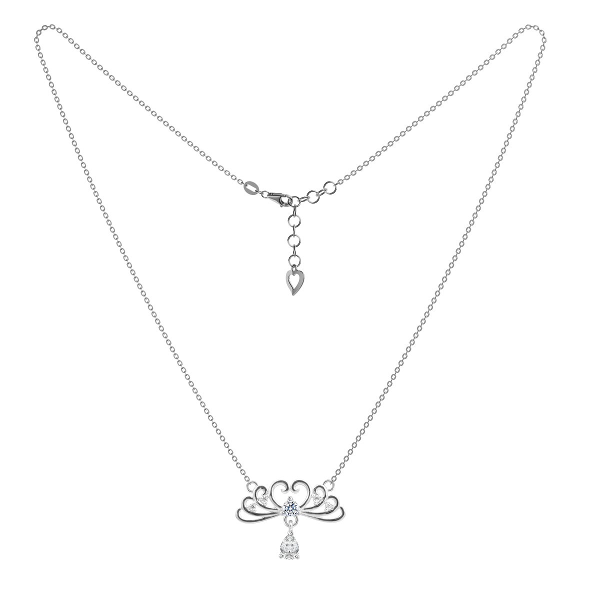 Dây liền mặt đính đá CZ vàng 14K Tiara PE 2