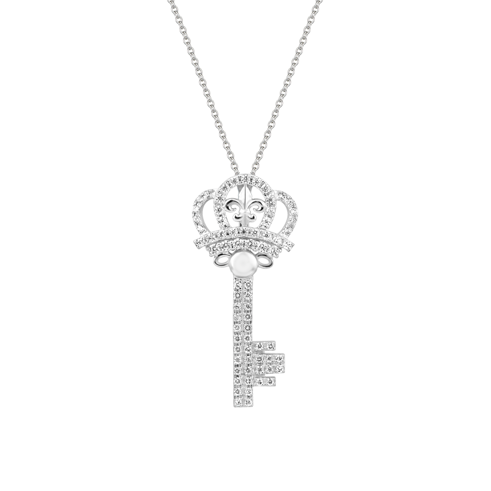 Mặt kim cương viên vàng 14K Tiara Key