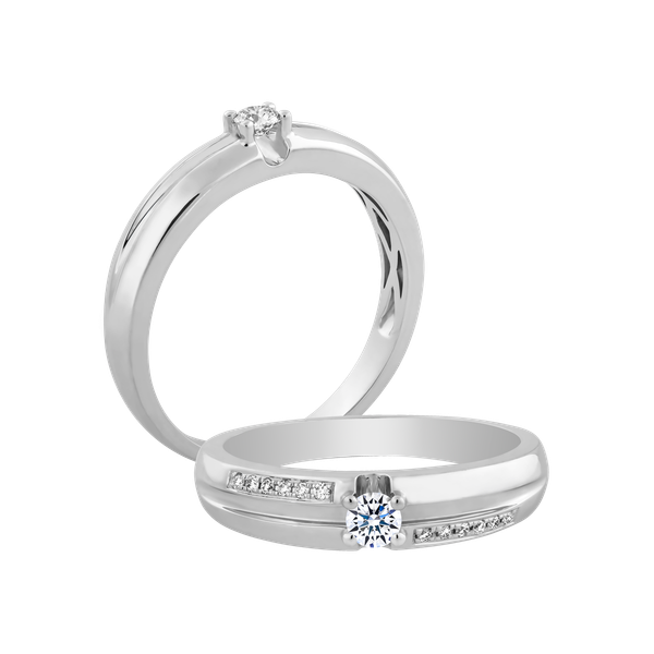 Nhẫn cưới nữ kim cương vàng 14K Welfare N10p F