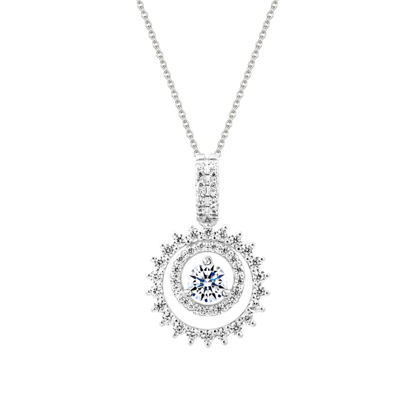 Mặt đính đá CZ vàng 14K Wheelful 2C