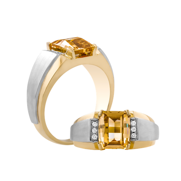 Nhẫn nam kim cương tấm vàng 14K Billy 2 S.CHA YW