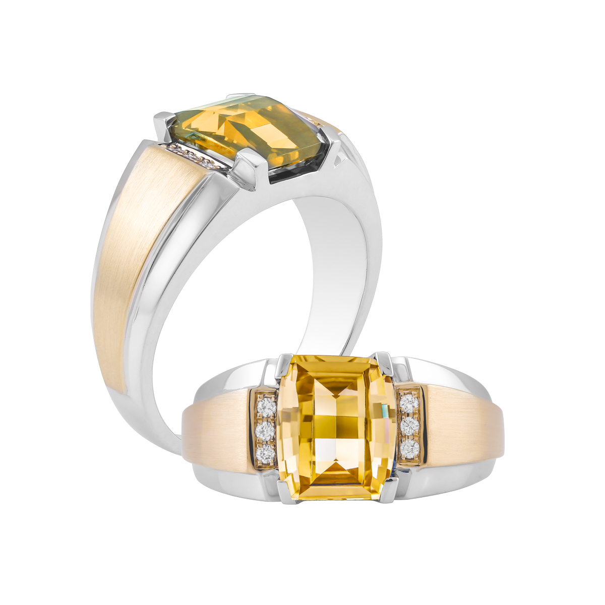 Nhẫn nam kim cương tấm vàng 14K Billy 2 S.CHA WY