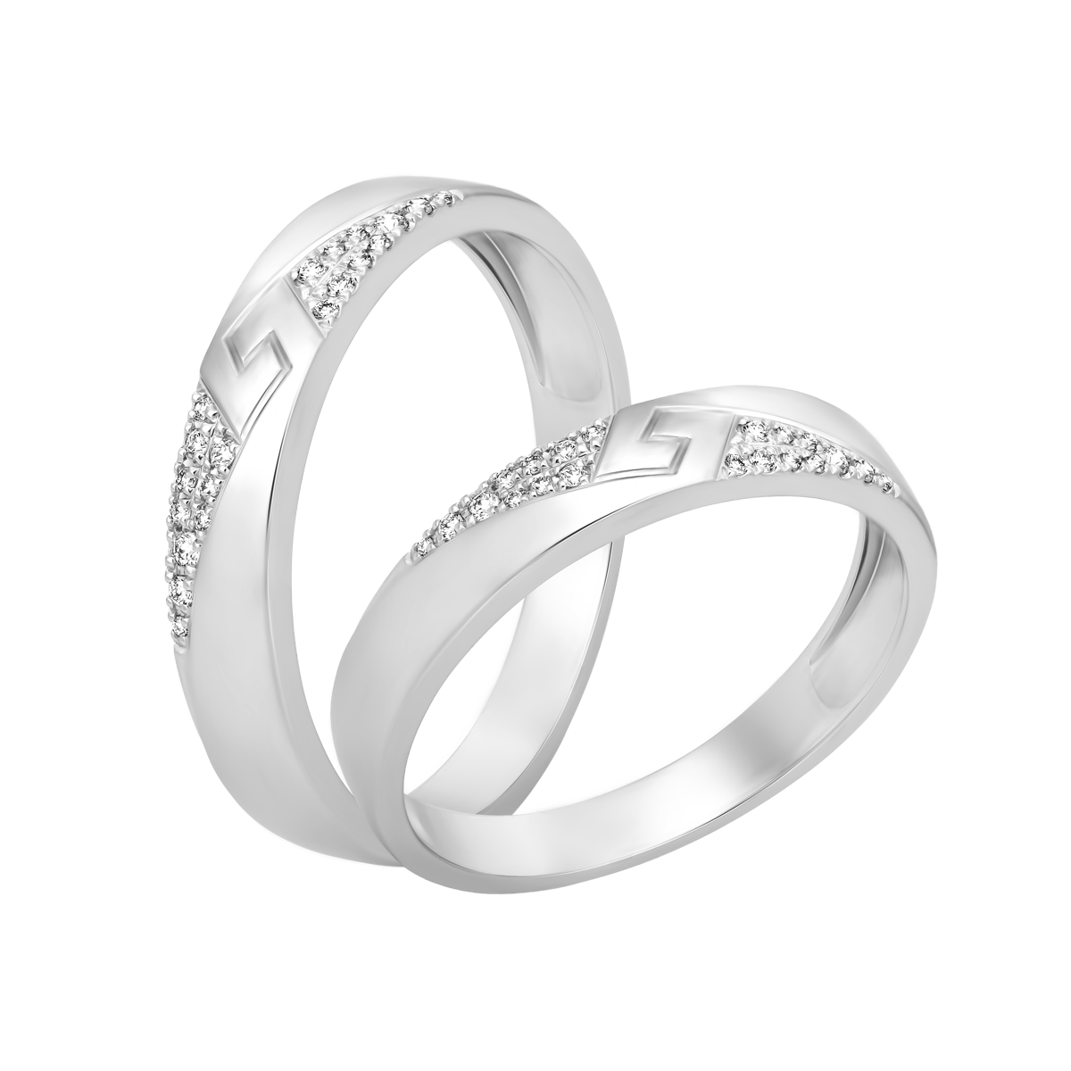 Nhẫn cưới nữ kim cương viên vàng 14K Cogently F