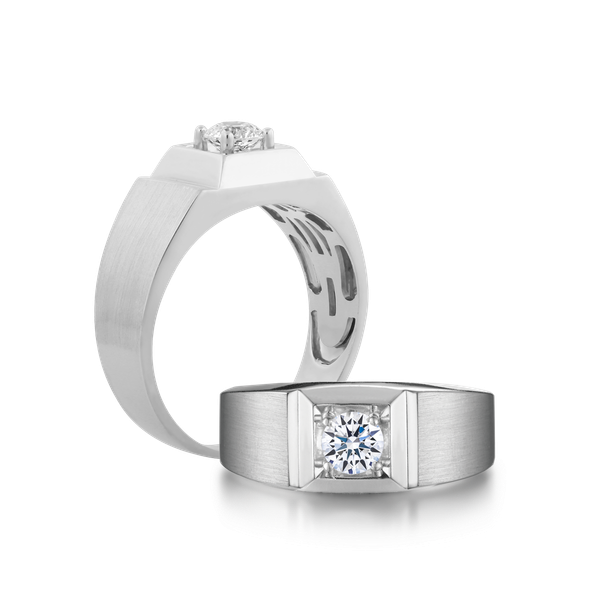 Nhẫn nam đính đá CZ vàng 14K Skillful 1.5CT W