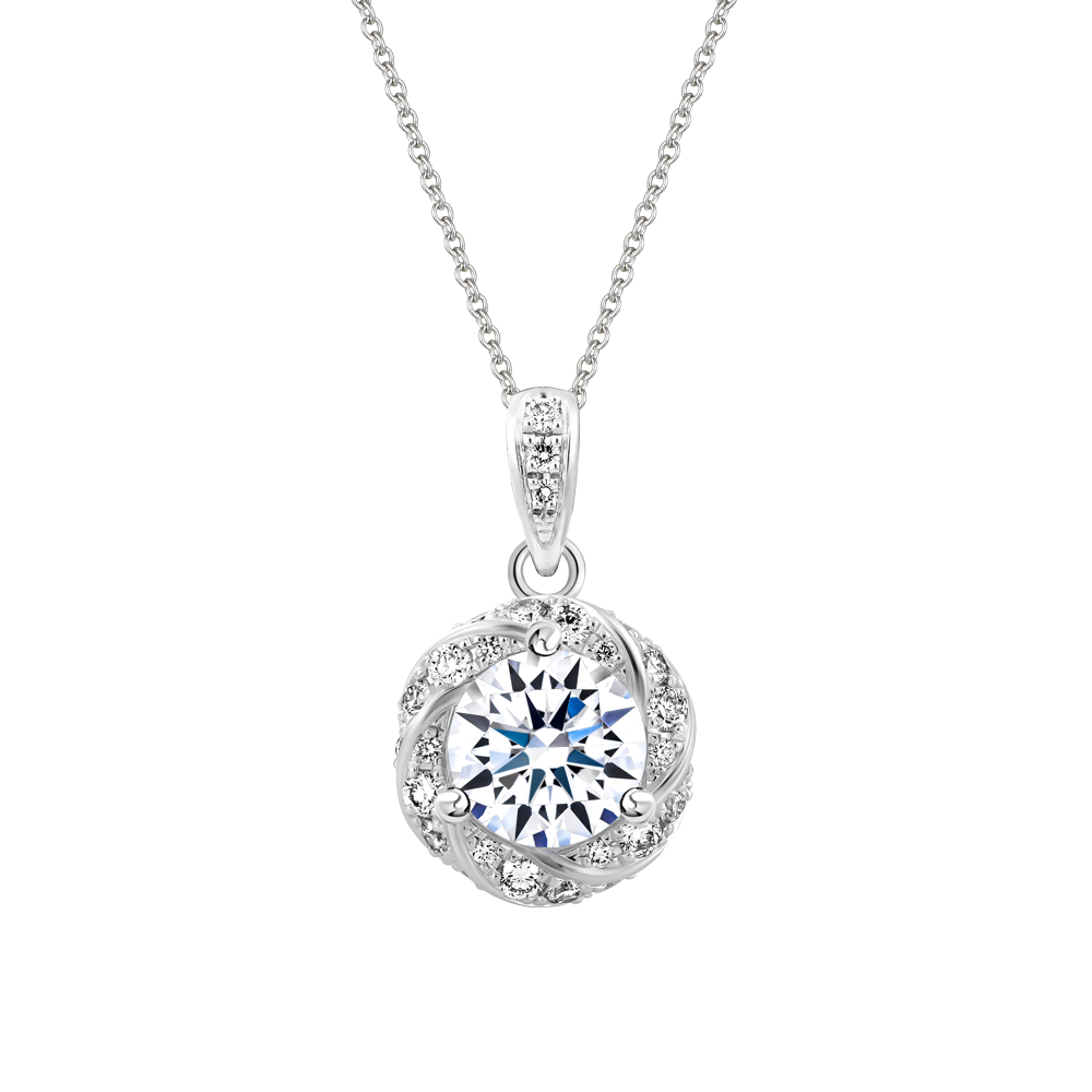 Mặt kim cương tấm vàng 14K Perfection 1CT