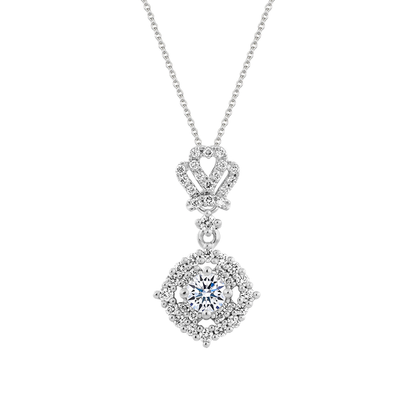 Mặt kim cương 8 Hearts & Arrows vàng 14K Crown N H&A 2C