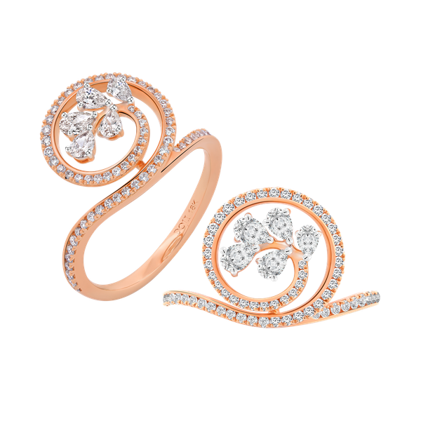 Nhẫn nữ kim cương viên vàng 18K Jena A425 TD