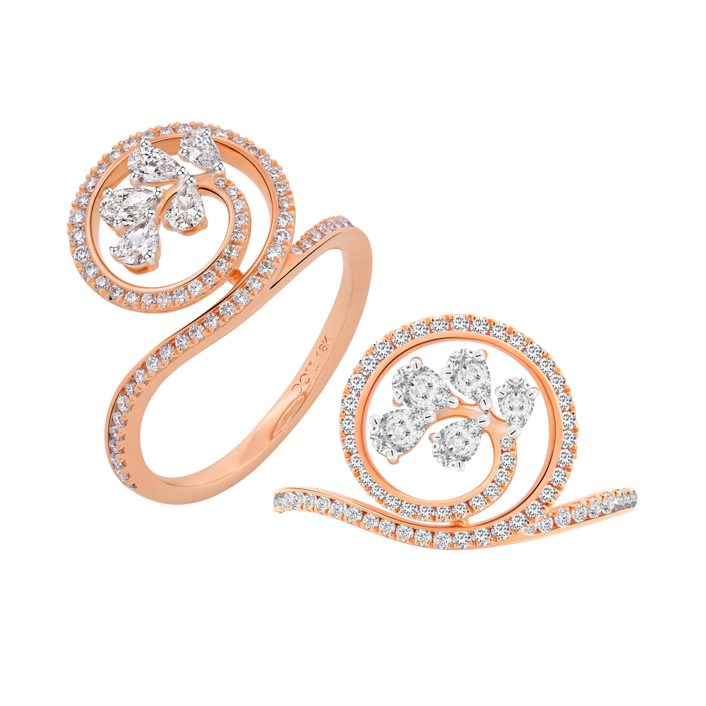 Nhẫn nữ kim cương viên vàng 18K Jena A425 TD