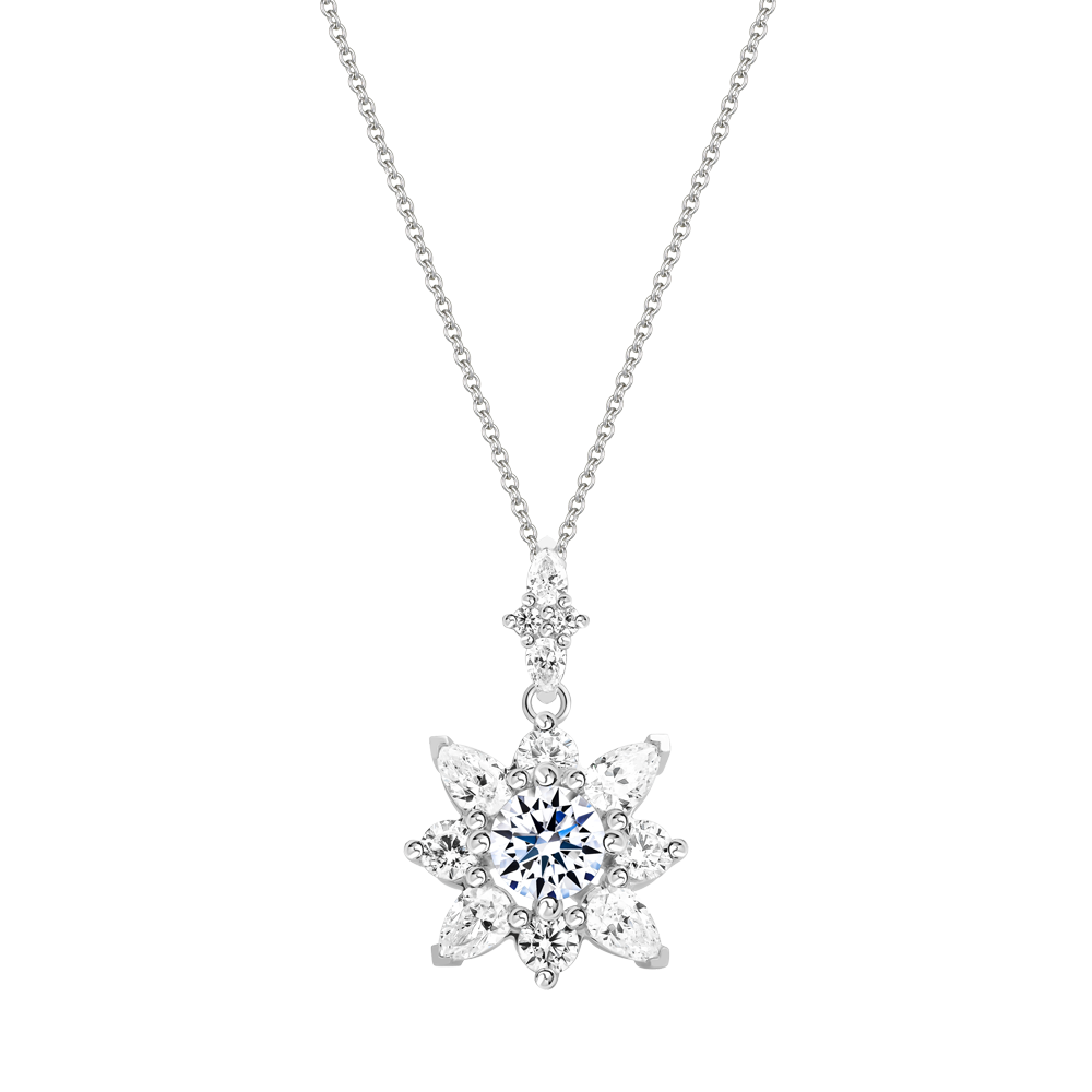 Mặt đính đá CZ vàng 18K Fulgent 3C