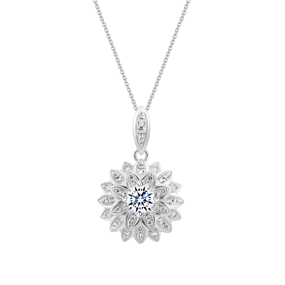 Mặt đính đá CZ vàng 14K Lotusing 3C