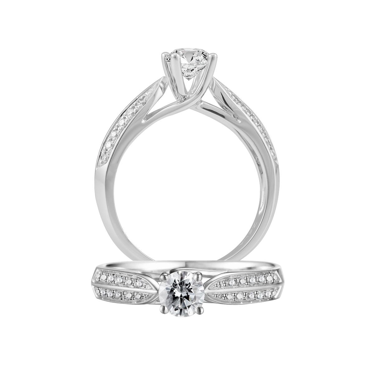 Nhẫn nữ kim cương viên vàng 14K Typhoon N GIA 3C GVRG0245668M