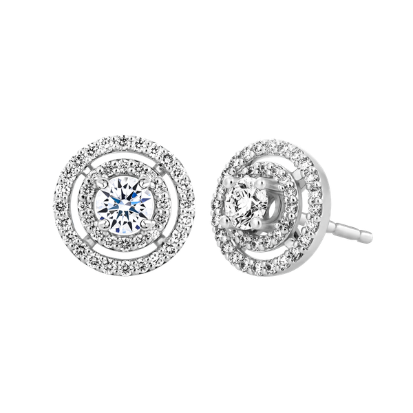 Hoa tai kim cương 8 Hearts & Arrows vàng 14K Blissful H&A 2C GVER0091094