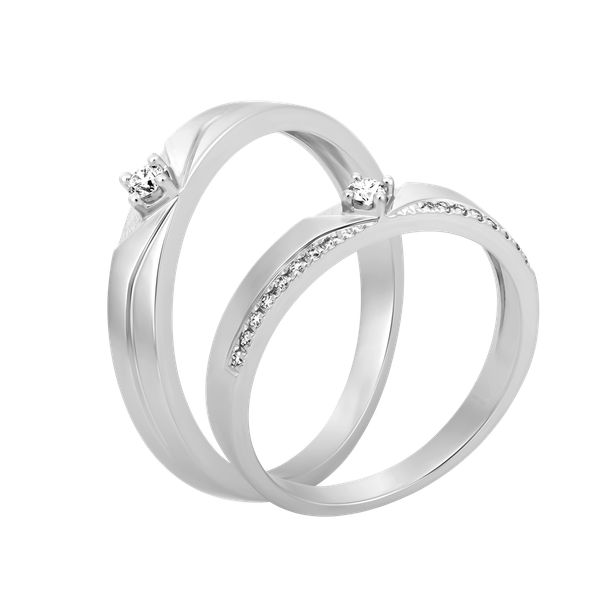 Nhẫn cưới nữ kim cương viên vàng 14K Perfectly F