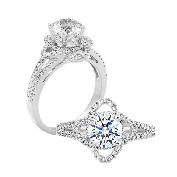 Nhẫn nữ đính đá CZ vàng 14K Ethelda 1CT