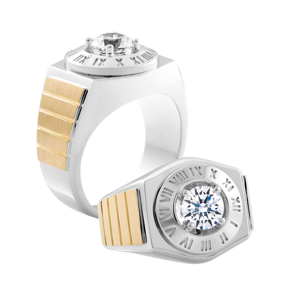 Nhẫn nam đính đá CZ vàng 14K Omegle 1CT WY