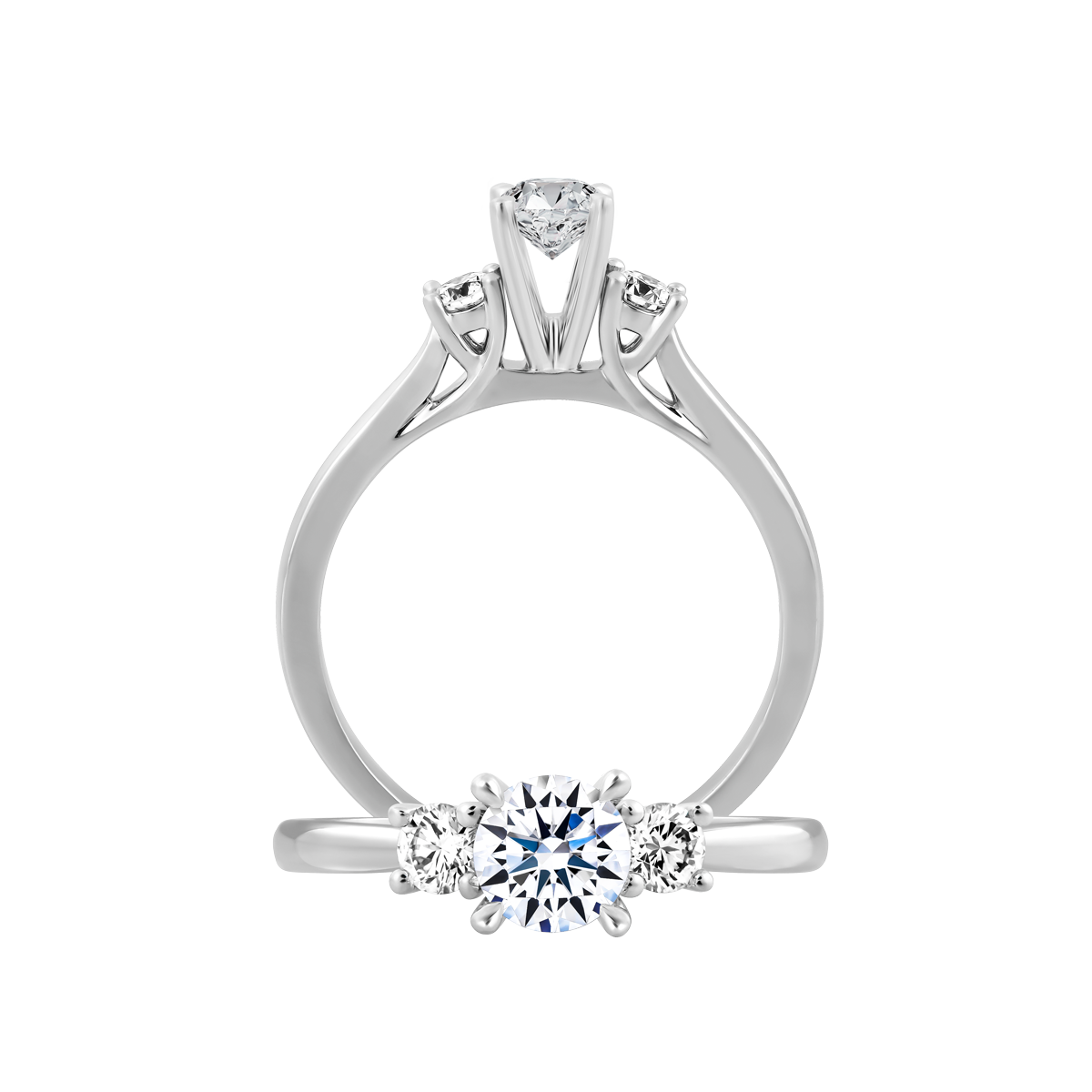 Nhẫn nữ kim cương viên vàng 14K Lucasta RD 3C