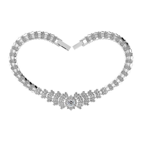 Lắc đính đá CZ vàng 14K Stylize 3C