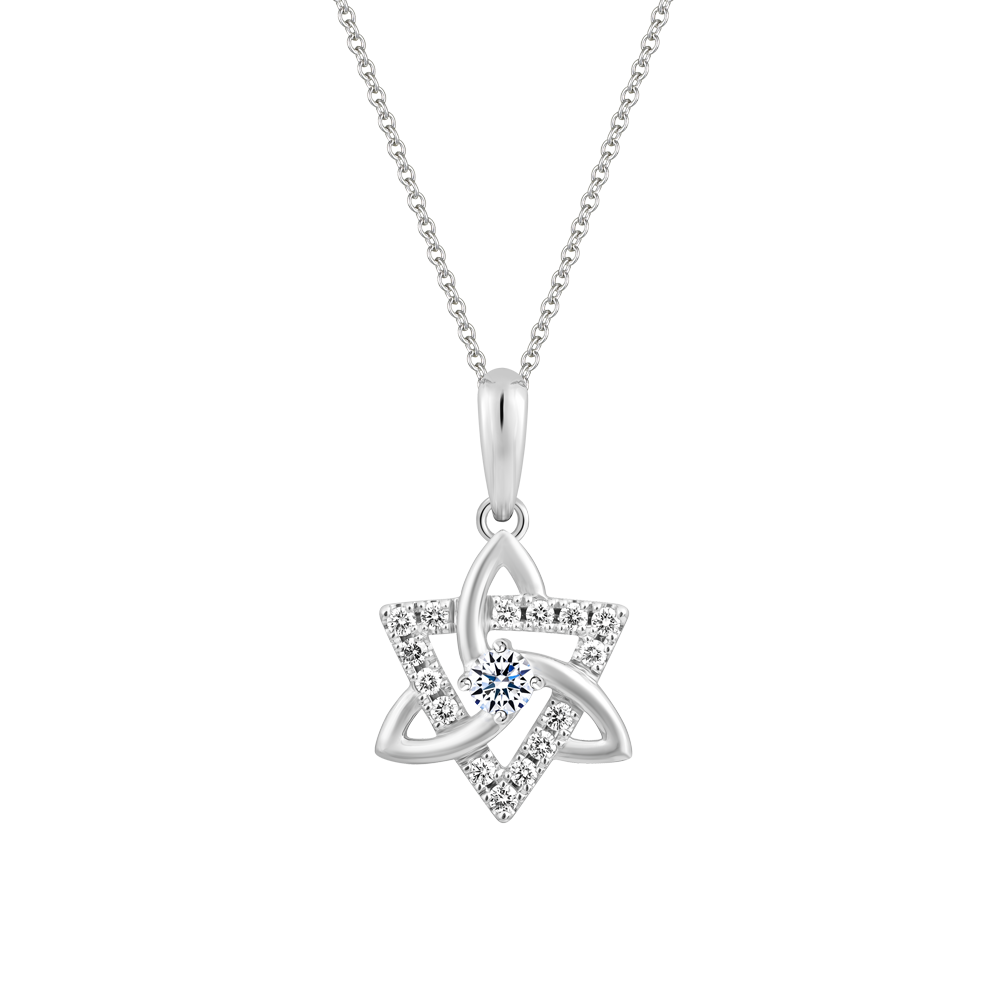 Mặt kim cương vàng 14K Starvell 10p