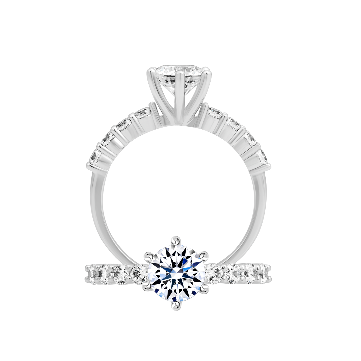 Nhẫn nữ đính đá CZ vàng 18K Alvary 1CT