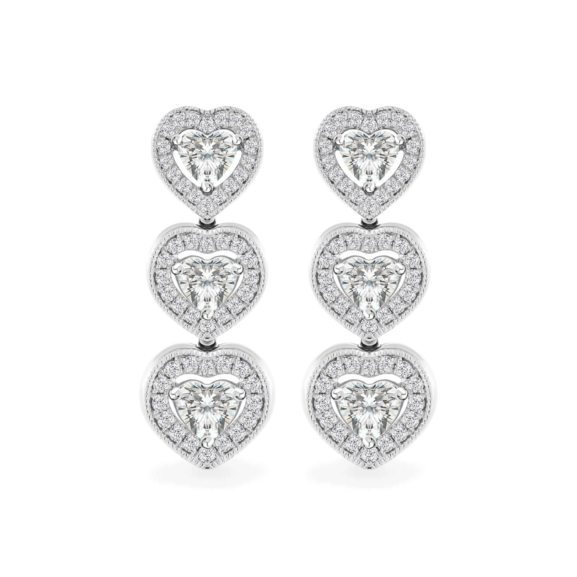 Hoa tai kim cương viên vàng 18K Jena A042 TD