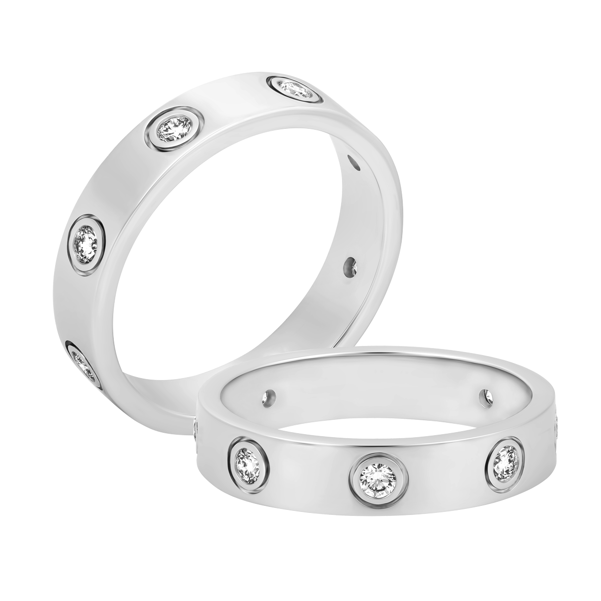 Nhẫn nữ kim cương viên vàng 14K Love of life