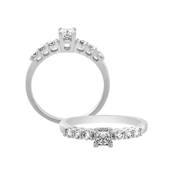 Nhẫn nữ kim cương viên vàng 14K Caralisa PR 2C