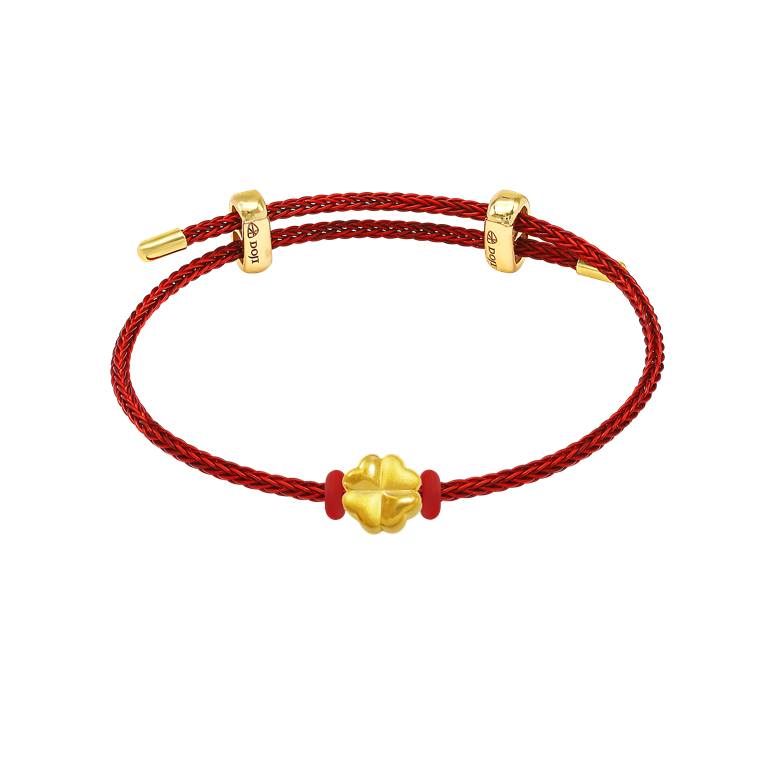 Lắc Vàng 24K Golden Clover CB500036 5D