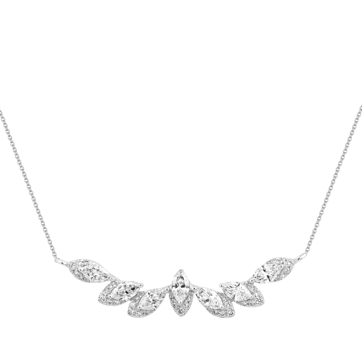 Dây liền mặt kim cương viên vàng 14K Jena A206 TD