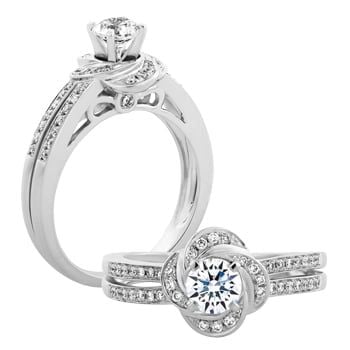 Nhẫn nữ kim cương tấm vàng 14K Canzon 1CT