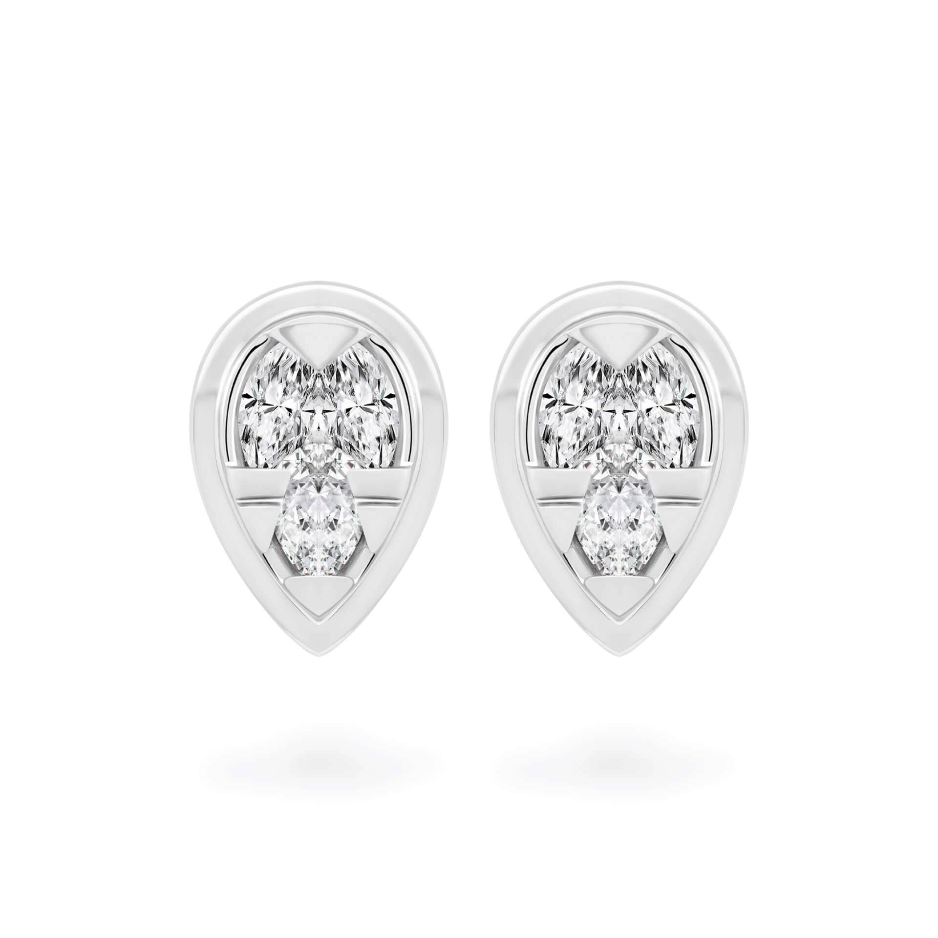 Hoa tai kim cương viên vàng 14K Jena A075 TD