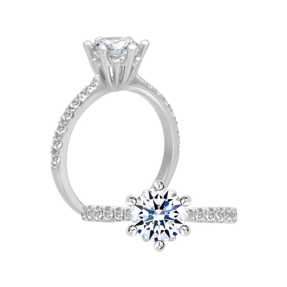 Nhẫn nữ đính đá CZ vàng 14K Sedum D 1CT