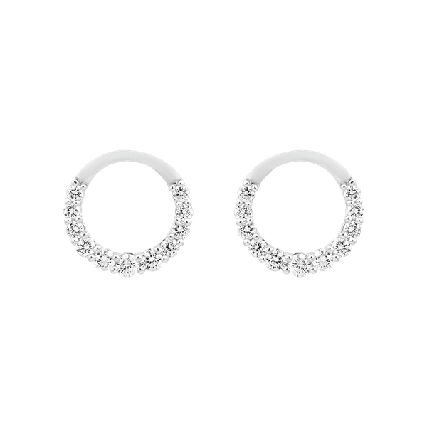 Hoa tai kim cương viên vàng 14K Astrova TD