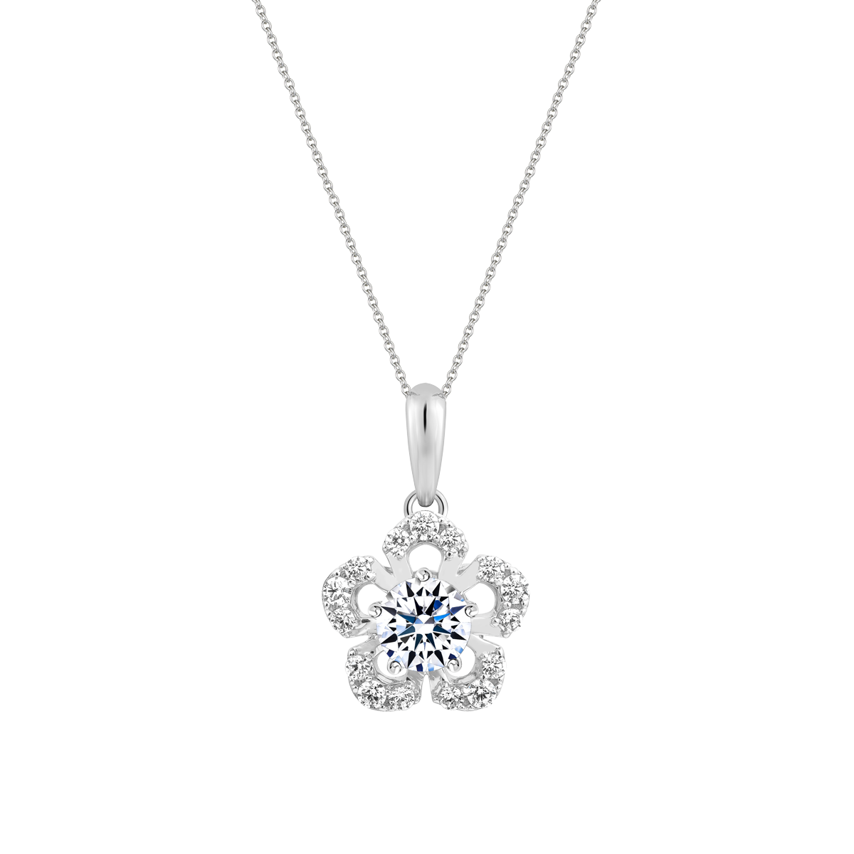 Mặt đính đá CZ vàng 18K Twila