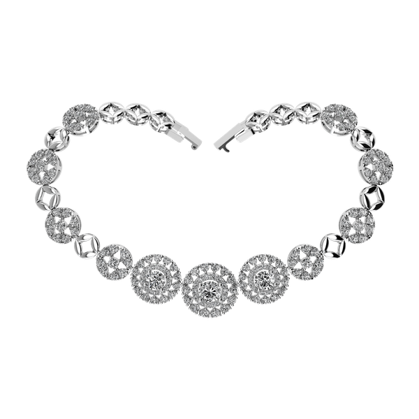 Lắc đính đá CZ vàng 14K Bayard V2 3C