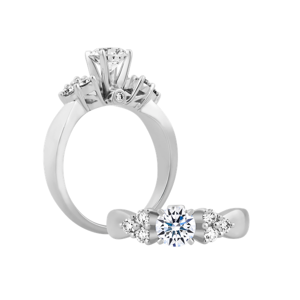 Ổ nhẫn nữ kim cương tấm vàng 14K Cobber N 5C