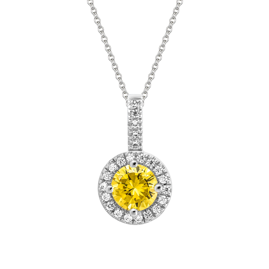 Mặt đính đá màu Citrine vàng 10K Waddle N5C S.CIT