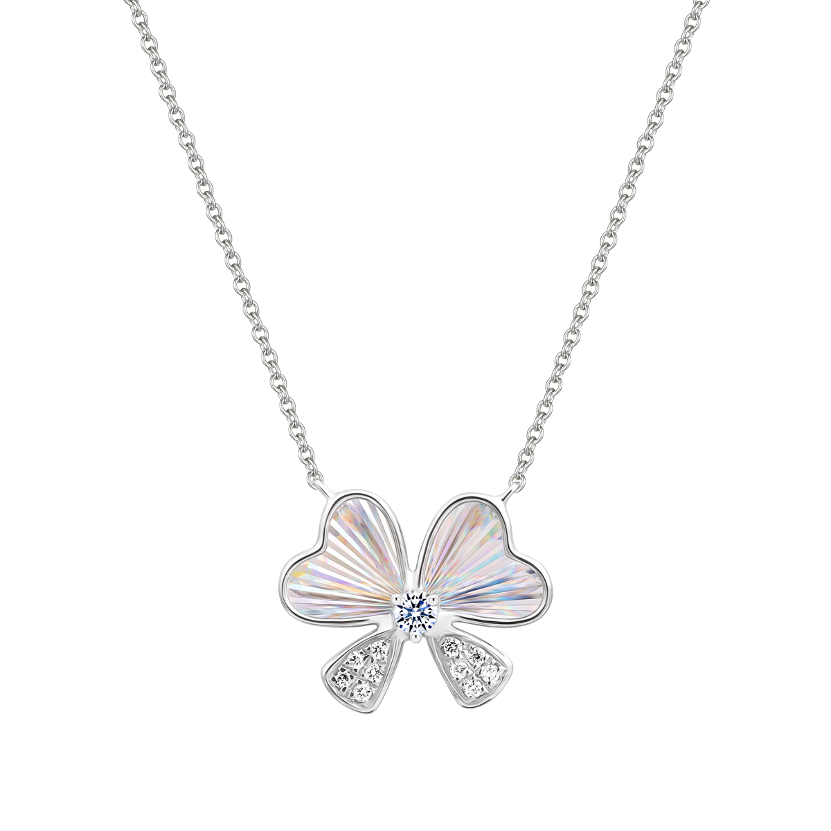 Dây liền mặt kim cương viên vàng 14K Jeny A023 TD