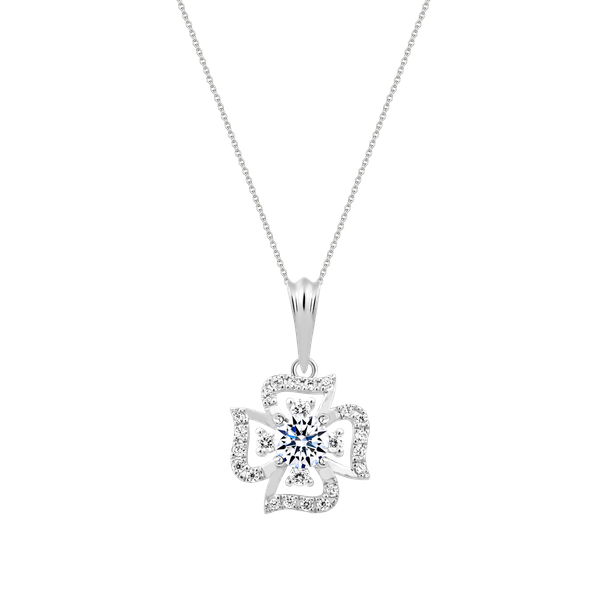 Mặt kim cương 8 Hearts & Arrows vàng 14K Flickering H&A 2C GVPD0086224