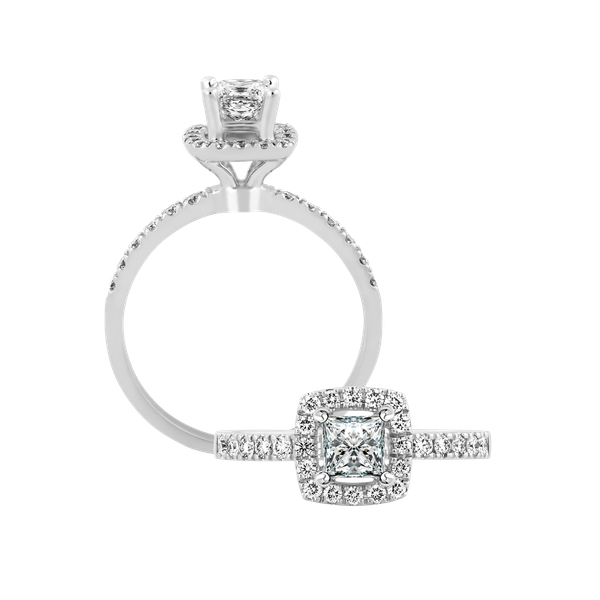 Nhẫn nữ kim cương viên vàng 14K Soledad PR 2C